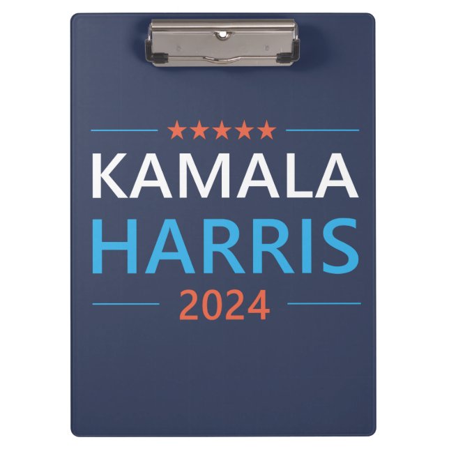 Kamala Harris für den demokratischen Präsidenten 2 Klemmbrett (Vorderseite)