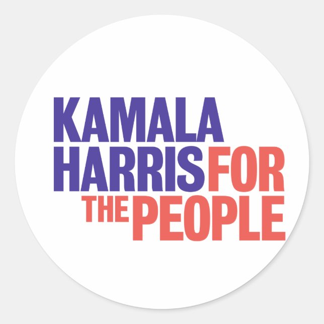 Kamala Harris für den "People Sticker" Runder Aufkleber (Vorderseite)