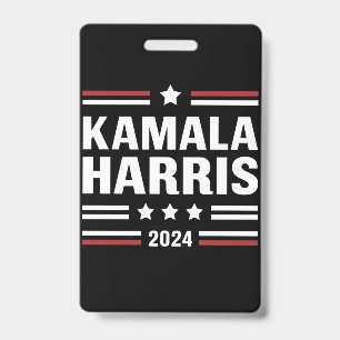 Kamala Harris für den Präsidenten 2024 Ausweis