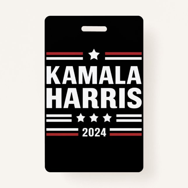 Kamala Harris für den Präsidenten 2024 Ausweis (Vorderseite)