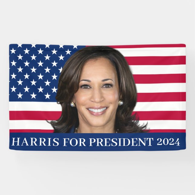 Kamala Harris für den Präsidenten 2024 Banner (Horizontal)