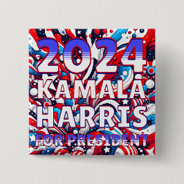 Kamala Harris für den Präsidenten 2024 Button