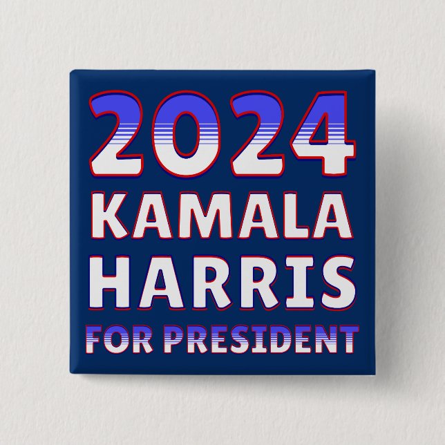 Kamala Harris für den Präsidenten 2024 Button (Vorderseite)