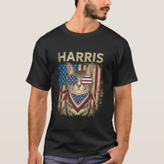 Kamala Harris für den Präsidenten 2024 Funny Cat p T-Shirt