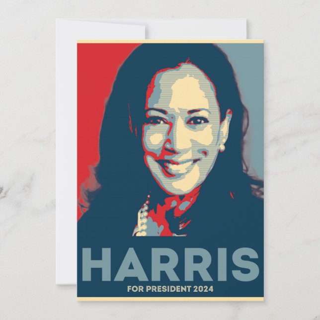 Kamala Harris für den Präsidenten 2024 - Hoffnung Einladung (Vorderseite)