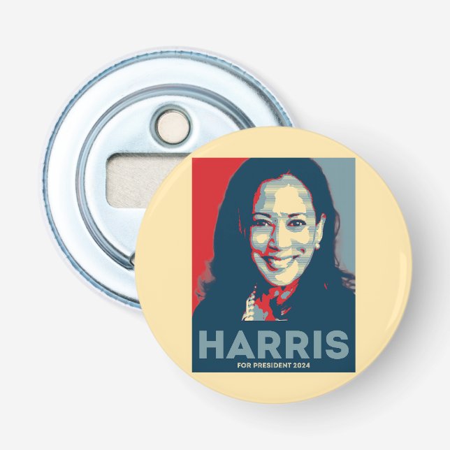 Kamala Harris für den Präsidenten 2024 - Hoffnung Flaschenöffner (Vorderseite)