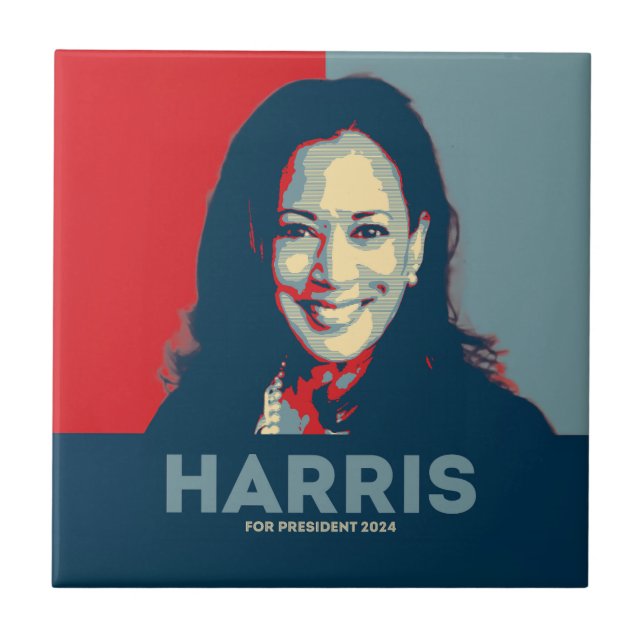 Kamala Harris für den Präsidenten 2024 - Hoffnung Fliese (Vorderseite)