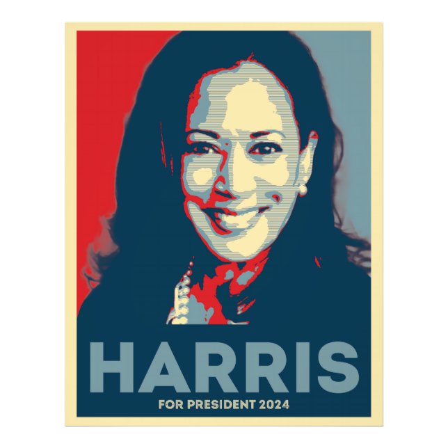 Kamala Harris für den Präsidenten 2024 - Hoffnung Fotodruck (Vorne)