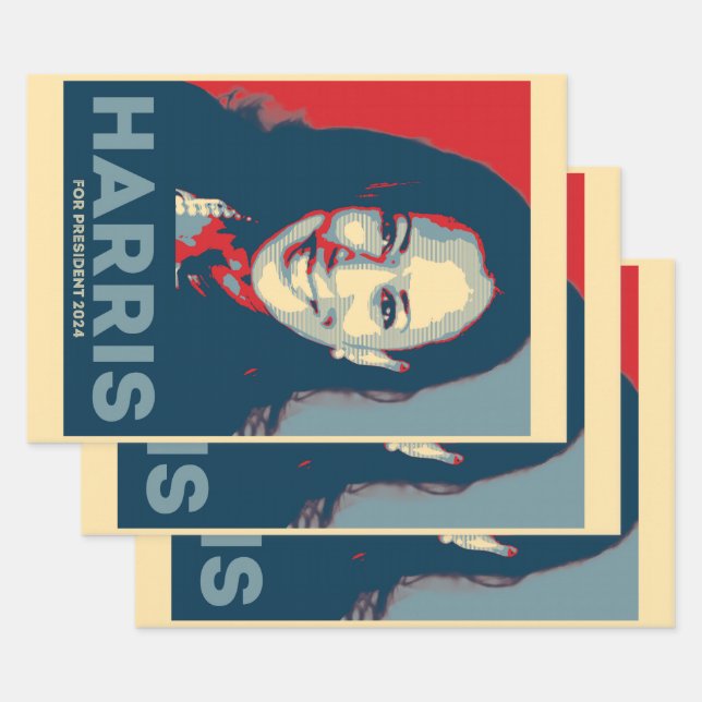 Kamala Harris für den Präsidenten 2024 - Hoffnung Geschenkpapier Set (Set)