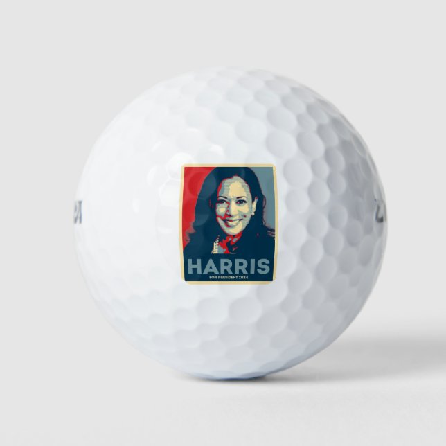 Kamala Harris für den Präsidenten 2024 - Hoffnung Golfball (Vorderseite)