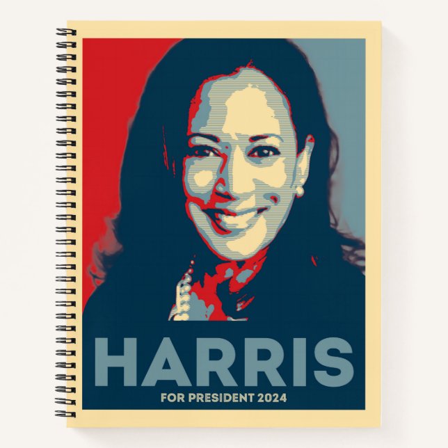 Kamala Harris für den Präsidenten 2024 - Hoffnung Notizbuch (Vorderseite)