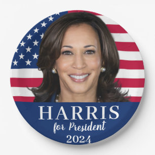 Kamala Harris für den Präsidenten 2024 Pappteller