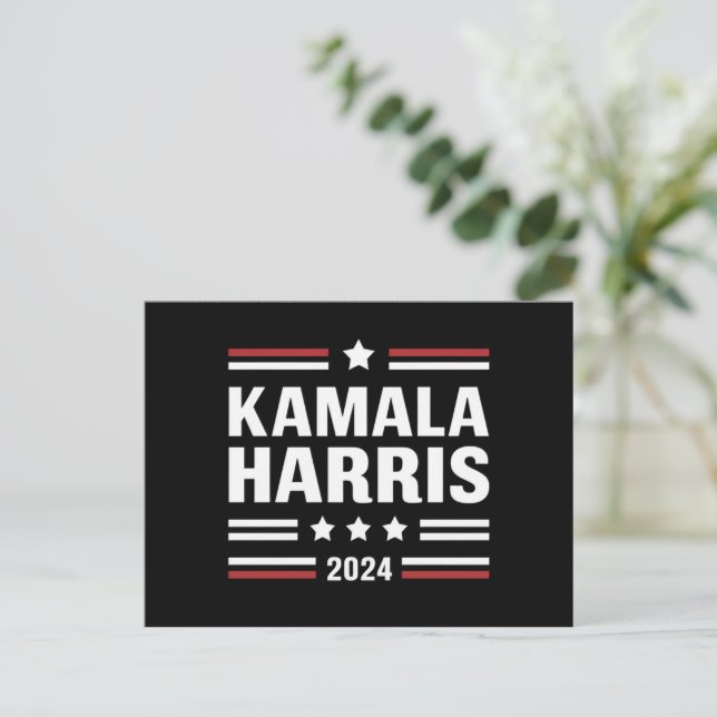 Kamala Harris für den Präsidenten 2024 Postkarte (Stehend Vorderseite)
