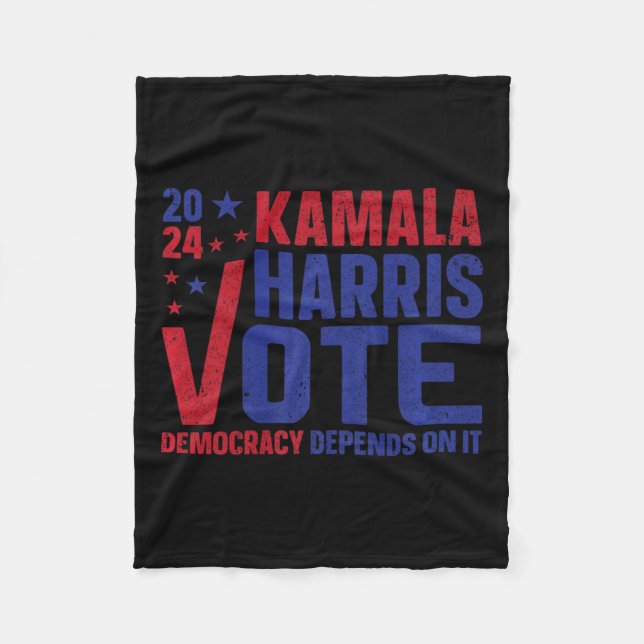 Kamala Harris für den Präsidenten: Eine neue Visio Fleecedecke (Vorderseite)