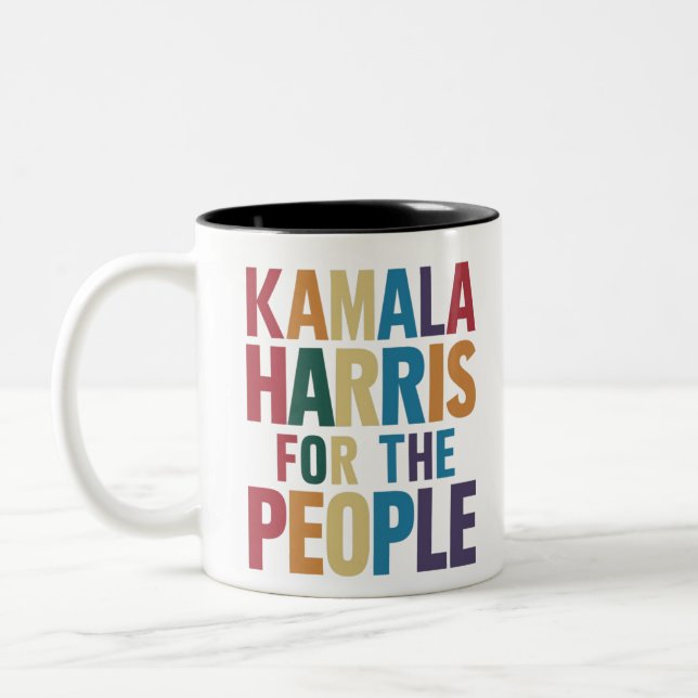 Kamala Harris für den Präsidenten LGBT-Gay Pride R Zweifarbige Tasse (Links)