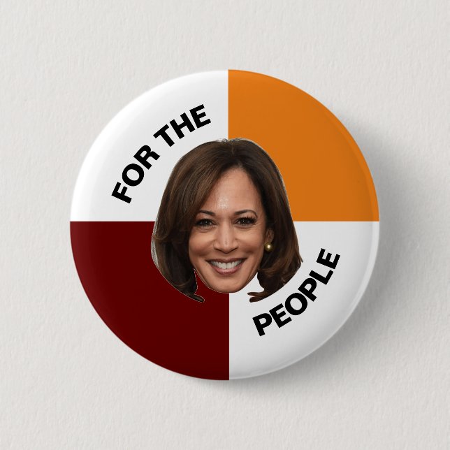 Kamala Harris für die Menschen Button (Vorderseite)