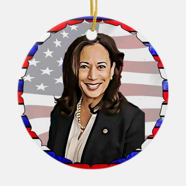 Kamala Harris für die Präsidentschaftswahl 2020 Keramik Ornament (Vorne)