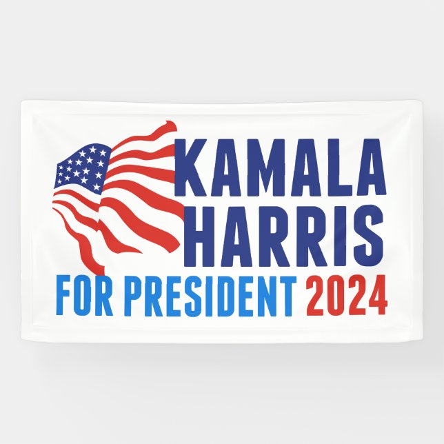 Kamala Harris für die Präsidentschaftswahl 2024 Banner (Horizontal)
