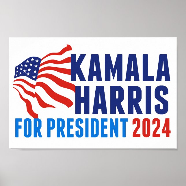 Kamala Harris für die Präsidentschaftswahl 2024 Poster (Vorne)