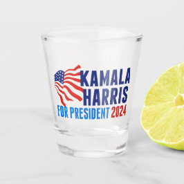 Kamala Harris für die Präsidentschaftswahl 2024 Schnapsglas