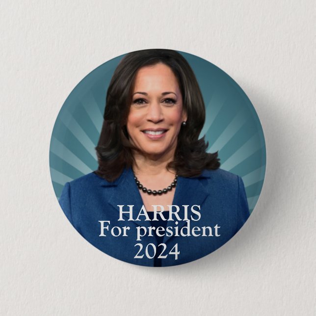 Kamala harris für die Präsidentschaftswahlen 2024  Button (Vorderseite)