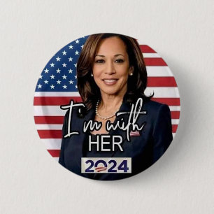 Kamala harris für die Präsidentschaftswahlen 2024  Button