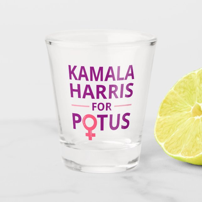 Kamala Harris für POTUS I Schnapsglas (Vorderseite)