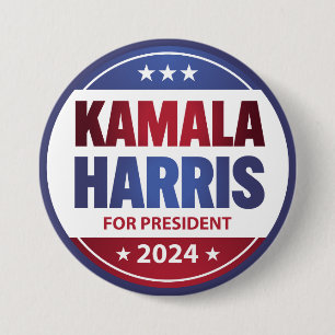 Kamala Harris für Präsident 2024 Blue Button