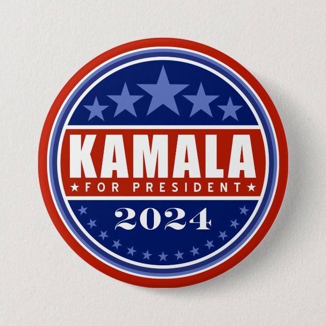 Kamala Harris für Präsident 2024 Button (Vorderseite)