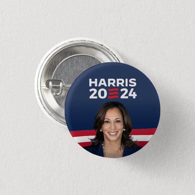 Kamala Harris für Präsident 2024 Button (Vorne & Hinten)