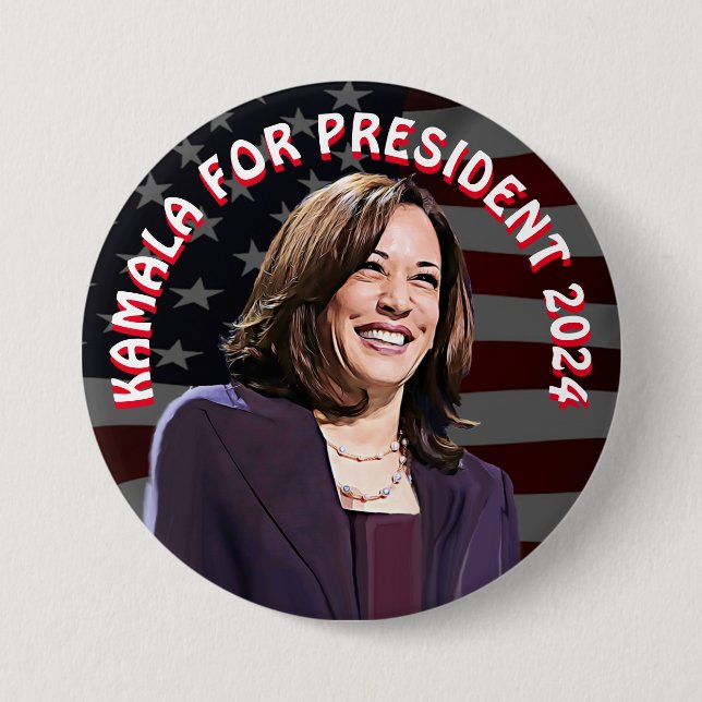 Kamala Harris für Präsident 2024 Jumbo-Sized Button (Vorderseite)