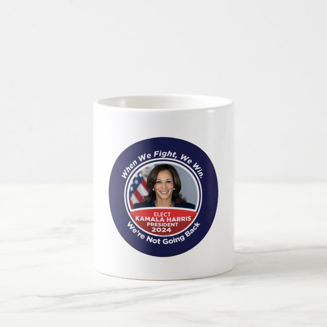 Kamala Harris für Präsident 2024 Kaffeetasse (Mittel)