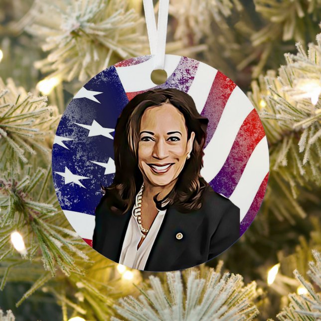 Kamala Harris für Präsident 2024 Ornament Aus Metall (InSitu)