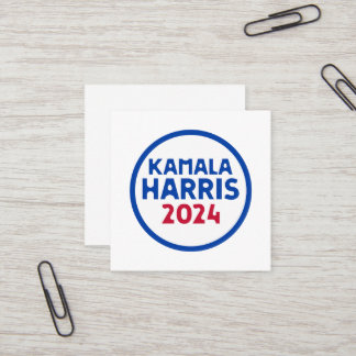 Kamala Harris für Präsident 2024 Quadratische Visitenkarte