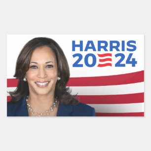 Kamala Harris für Präsident 2024 Rechteckiger Aufkleber