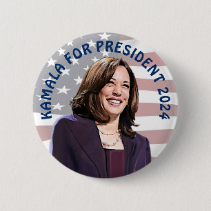 Kamala Harris für Präsident 2024   Wählen Sie Kama Button