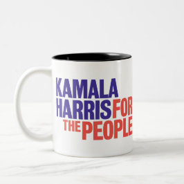 Kamala Harris für Präsident 2024 Zweifarbige Tasse