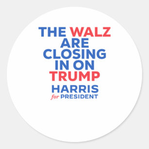 Kamala Harris für Präsident 2025 Die W schließen Runder Aufkleber