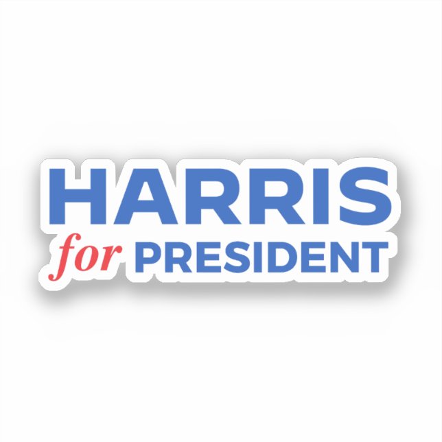 Kamala Harris für Präsident Aufkleber (Vorderseite)