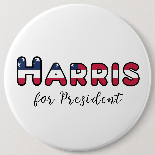 Kamala Harris für Präsident Button (Vorderseite)