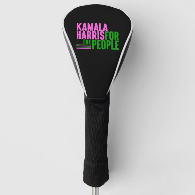 Kamala Harris für Präsident Gold Head Covers Golf Headcover (Vorderseite)