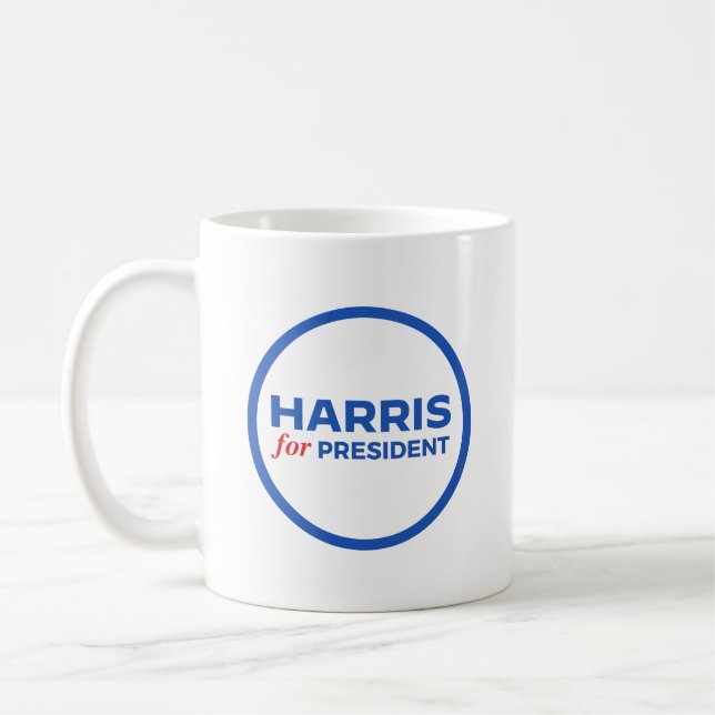 Kamala Harris für Präsident Kaffeetasse (Links)