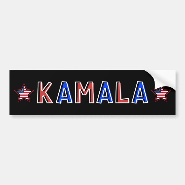 Kamala Harris für Präsident, "Kamala Design" Autoaufkleber (Vorne)