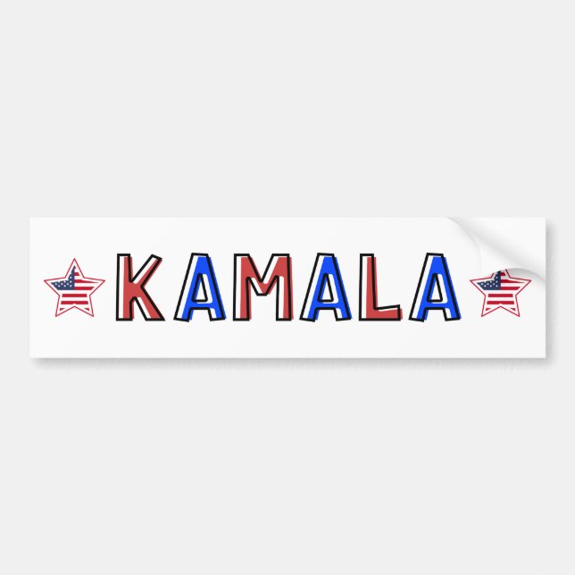 Kamala Harris für Präsident, "Kamala Design" Autoaufkleber (Vorne)