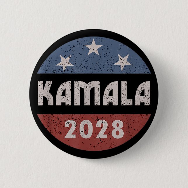 Kamala harris für Präsident Kamala Harris 2028 Button (Vorderseite)
