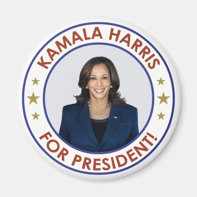 KAMALA HARRIS FÜR PRÄSIDENT! MAGNET (Vorne)
