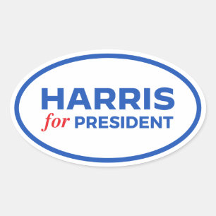 Kamala Harris für Präsident Ovaler Aufkleber