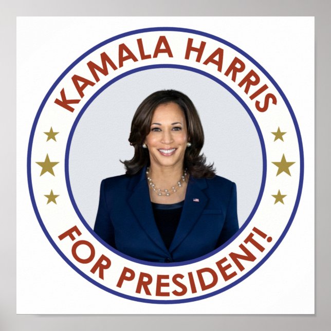 KAMALA HARRIS FÜR PRÄSIDENT! POSTER (Vorne)
