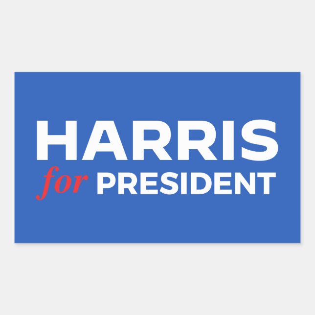 Kamala Harris für Präsident Rechteckiger Aufkleber (Vorderseite)