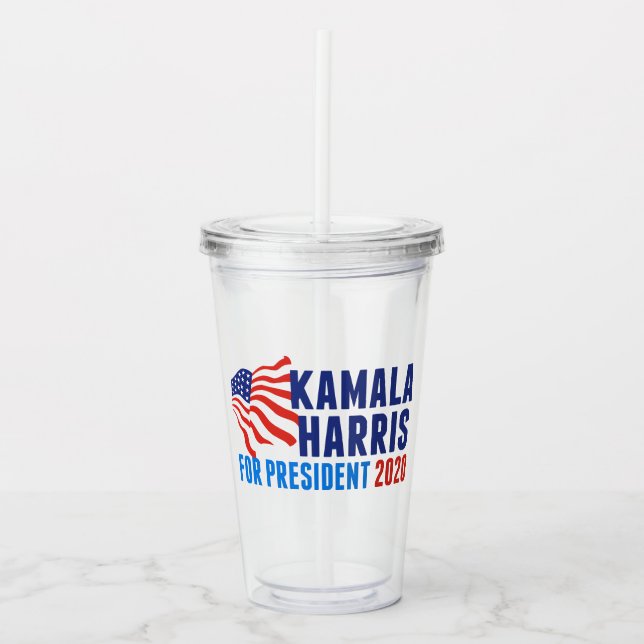 Kamala Harris für Präsidenten 2020 Acryltrinkbecher (Vorderseite)